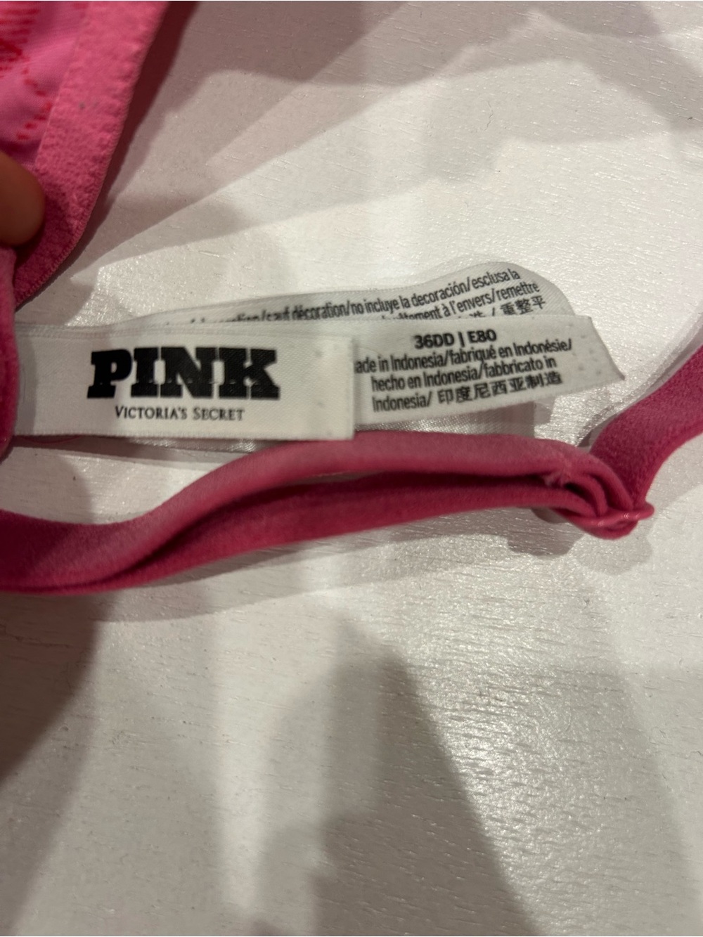 PINK Victoria's Secret Pink & Red Plaid T-Shirt Bra - Picture 4 of 5